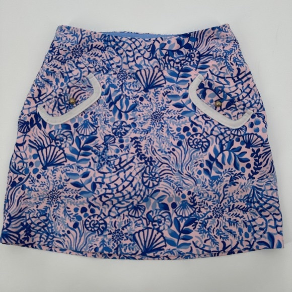 Lilly Pulitzer Pants - Lilly Pulitzer Pink and Blue Seashell Print Skort